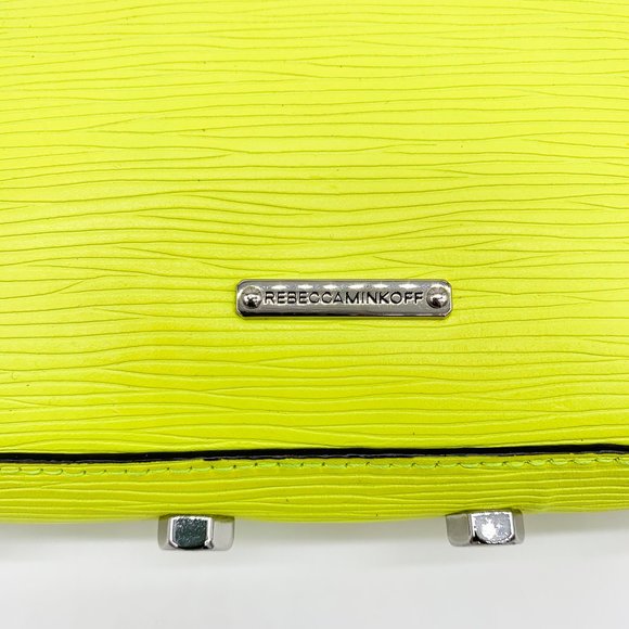 REBECCA MINKOFF Avery Leather Crossbody Bag Yellow - Picture 10 of 13